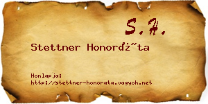 Stettner Honoráta névjegykártya